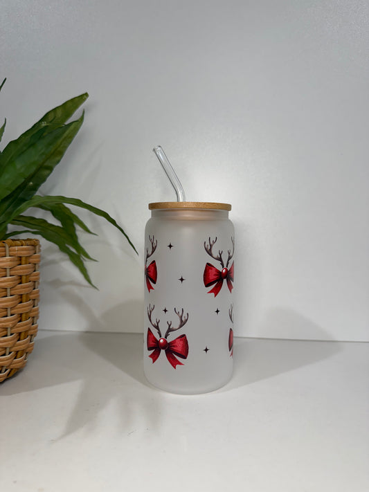 Frosted Merry Christmas #2 Glass Tumbler