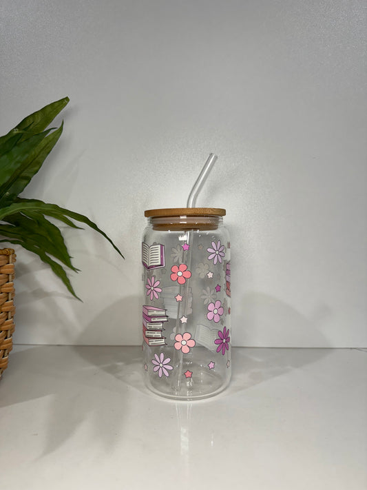 Books #2 Glass Tumbler