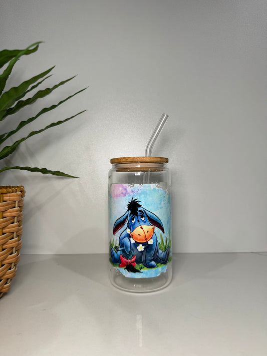 Eeyore #3 Glass Tumbler