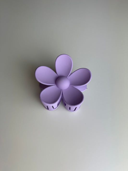 Purple Flower Hair Claw Clip