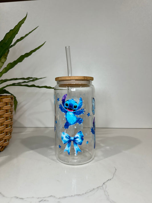 Stitch #5 Glass Tumbler