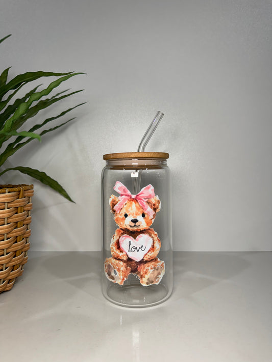 Teddy Bear #1 Glass Tumbler