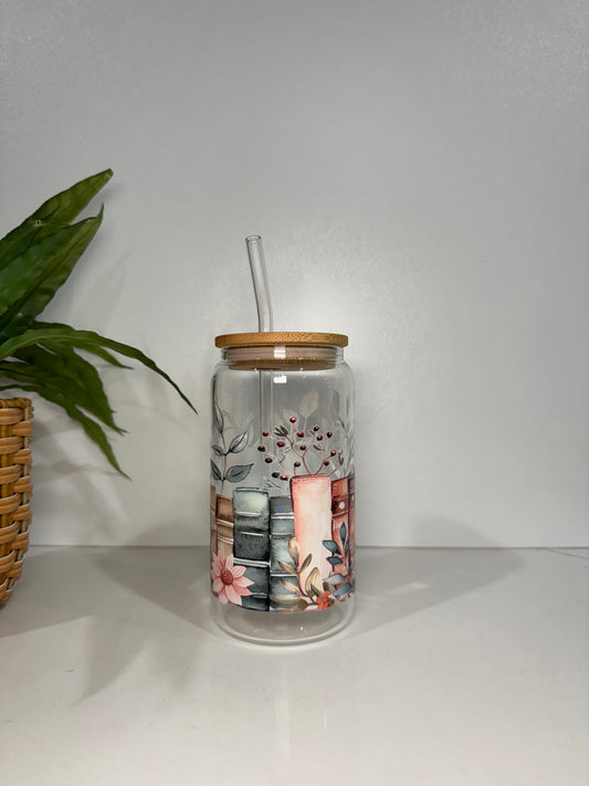 Books #1 Glass Tumbler