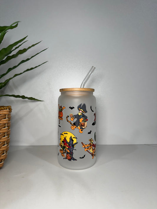 Frosted Tigger #2 Glass Tumbler