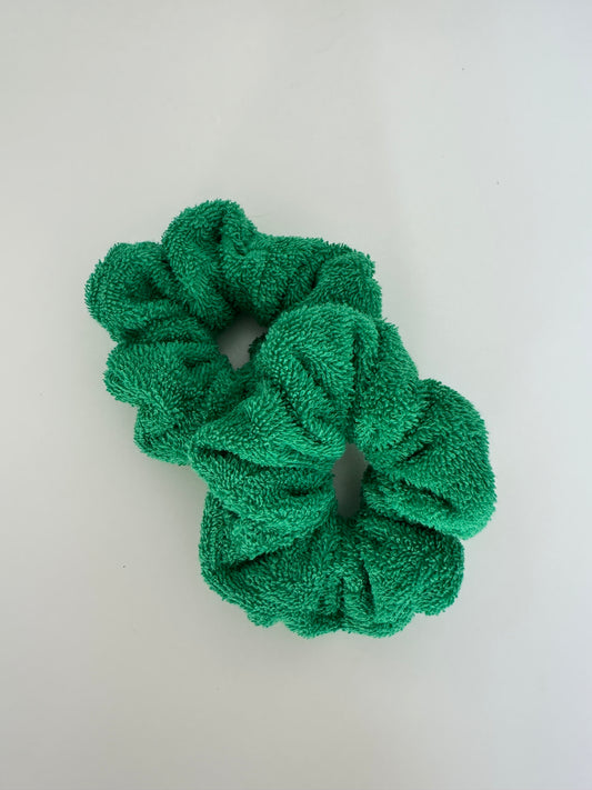 Green Towel Scrunchies- PAIR - XL