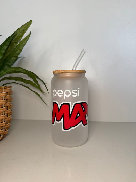 Frosted Pepsi Max Glass Tumbler