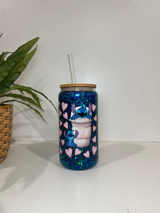 Glitter Stitch #1 Glass Tumblers