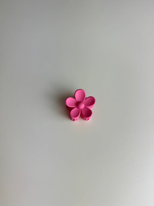 Mini Pink Flower Hair Claw Clip