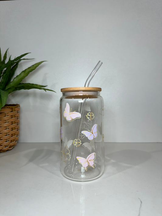 Butterfly Glass Tumbler