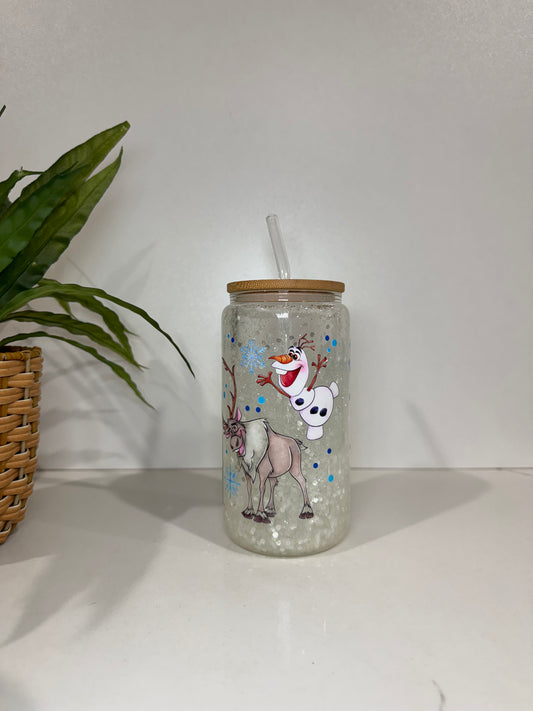 Glitter Frozen Glass Tumblers