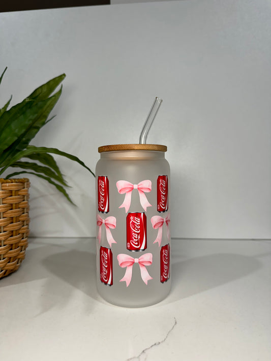 Frosted CocaCola Glass Tumbler