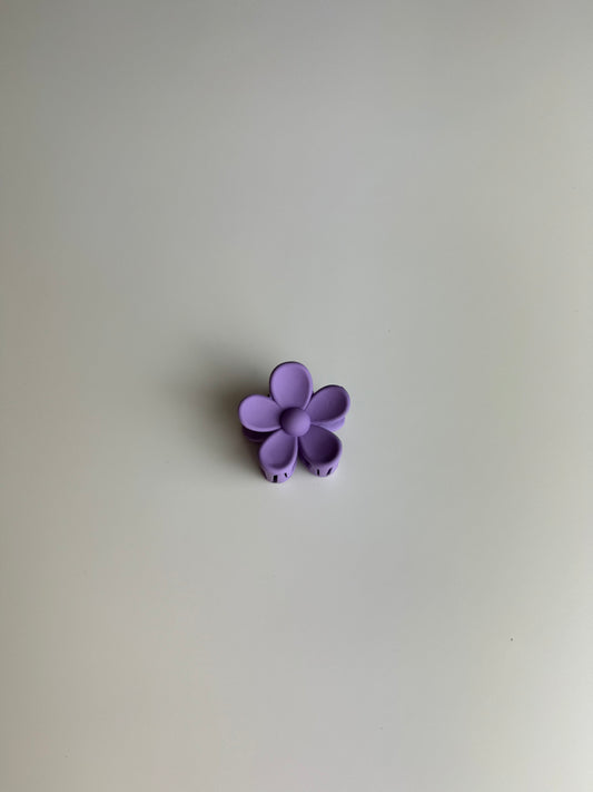 Mini Purple Flower Hair Claw Clip