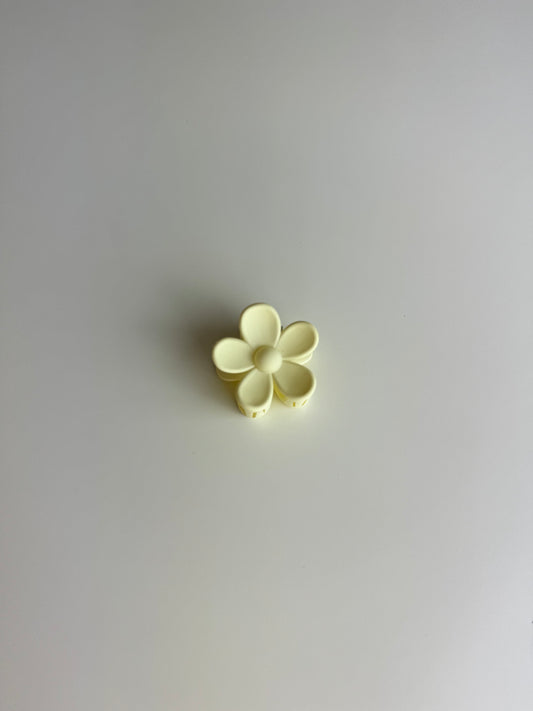 Mini White Flower Hair Claw Clip