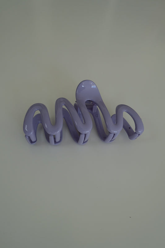 Purple Waved Hair Claw Clip