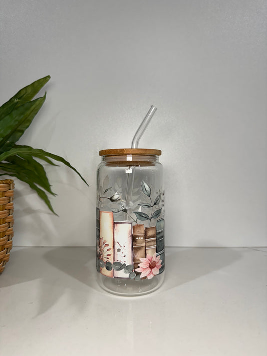 Books #1 Glass Tumbler