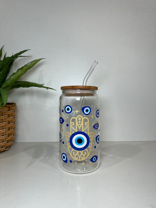 Evil Eye Glass Tumbler
