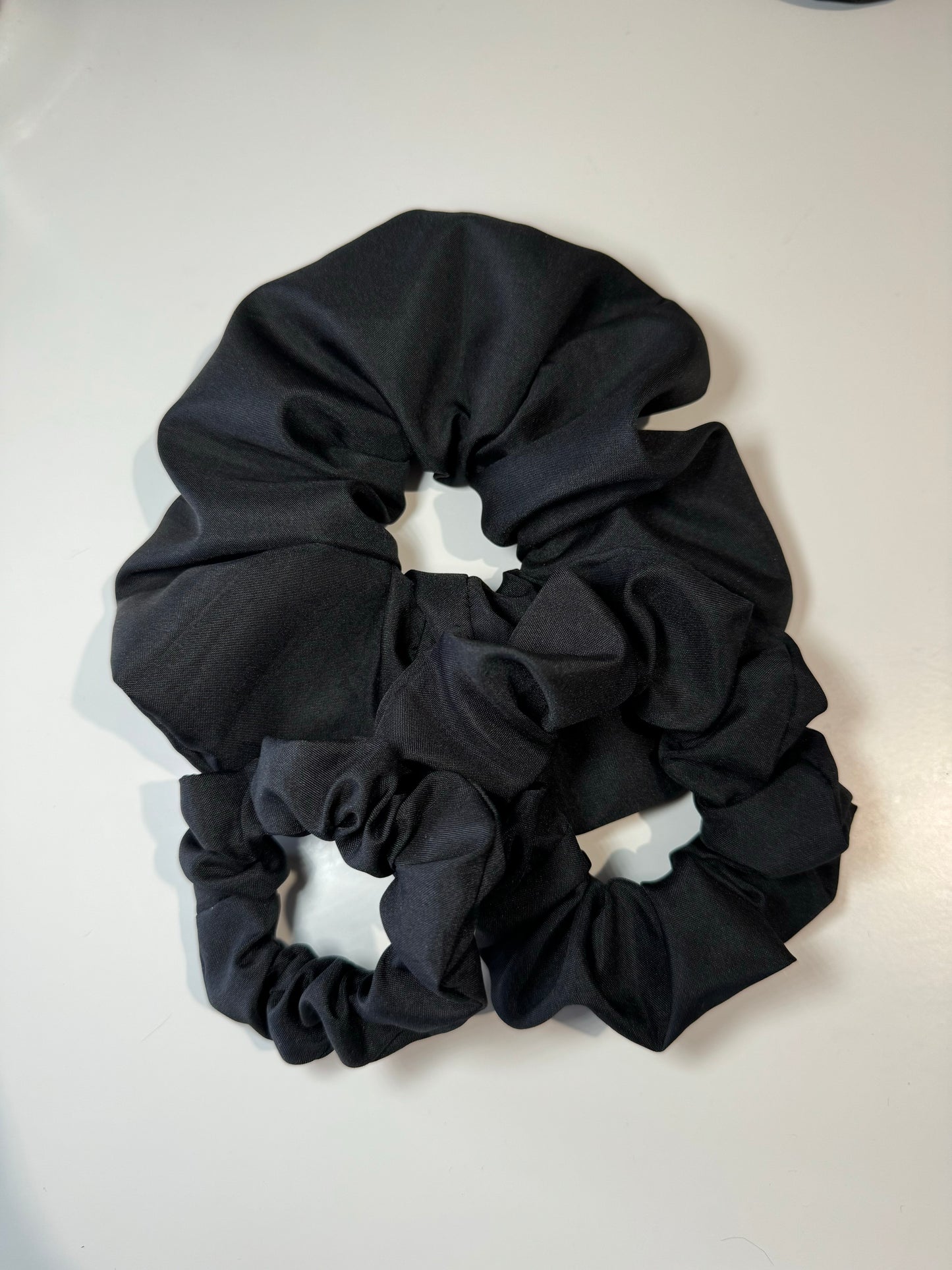 Black Cotton Scrunchie- Mini