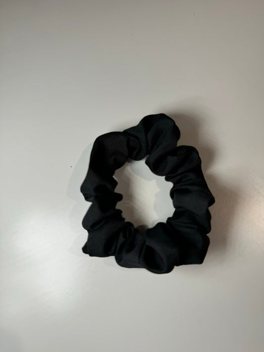 Black Cotton Scrunchie- Mini