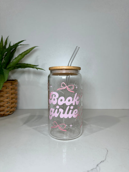 Book Girlie Glass Tumbler