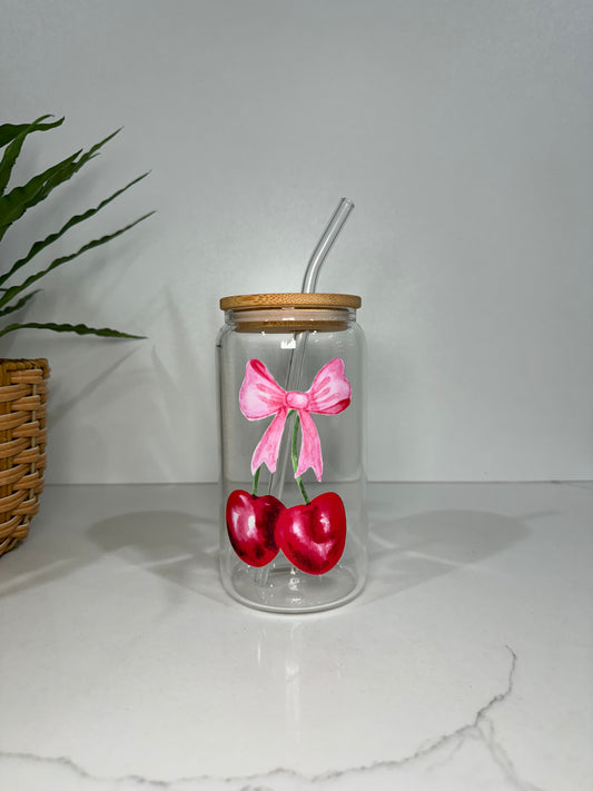 Cherry #3 Glass Tumbler
