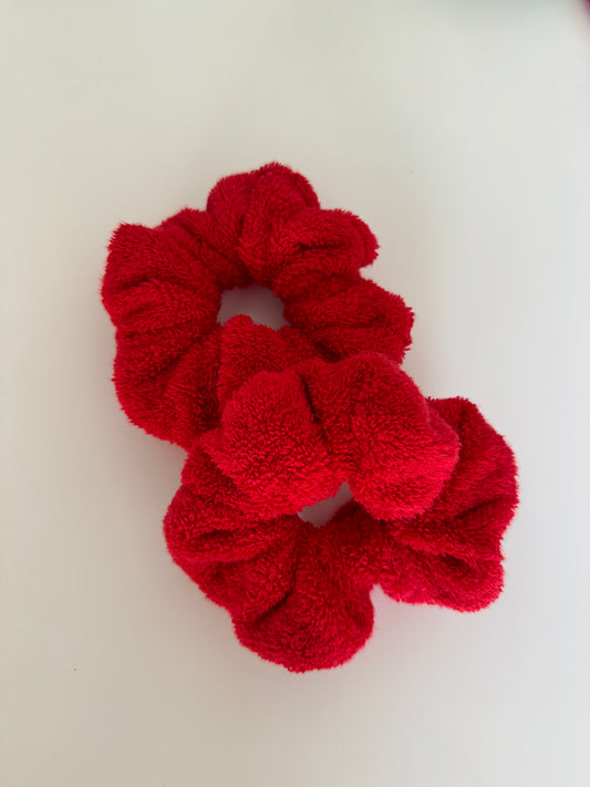 Red Towel Scrunchies- PAIR - XL