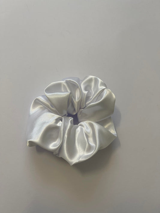 Gloss White Scrunchie- XL